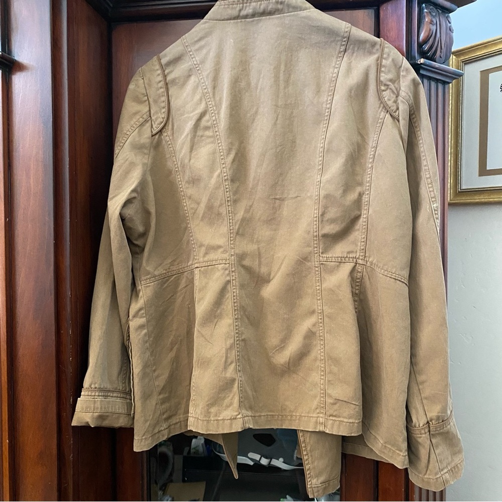 a.n.a. Military Style Utility Jacket sz XL Lightweight Green Double Breasted - Picture 4 of 7
